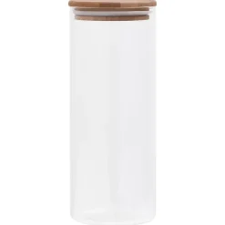 Pots de conservation en verre couvercle en bambou 6 pcs 1000 ml vidaXL