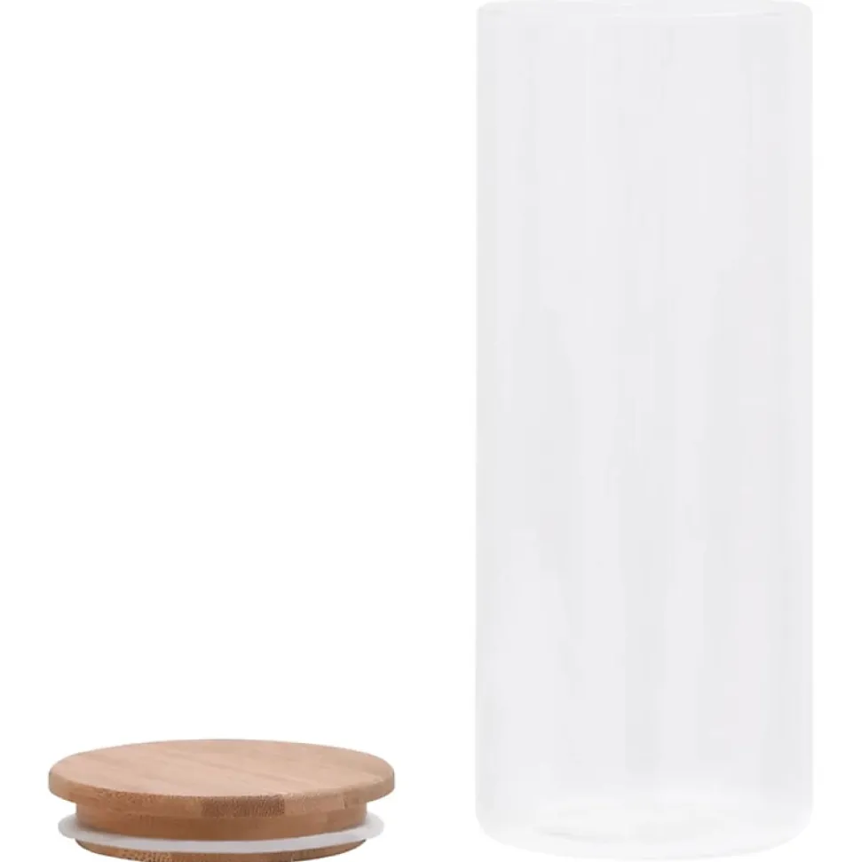 Pots de conservation en verre couvercle en bambou 6 pcs 1000 ml vidaXL