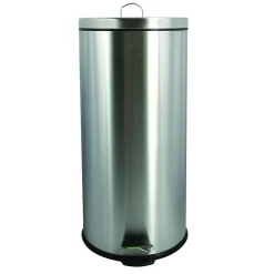 Poubelle à pédale de cuisine Inox 30L Gris MSV