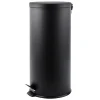 Poubelle à pédale de cuisine Inox 30L Noir mat MSV