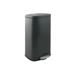 Poubelle à pédale de cuisine Acier AKIRA 30L Gris mat Spirella