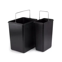 Poubelle à pédale Tri sélectif Inox 18L+8L MSV