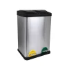 Poubelle à pédale Tri Sélectif Inox 2x20L Brossé MSV