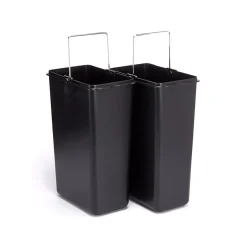 Poubelle à pédale Tri sélectif Inox 2 bacs 8L MSV