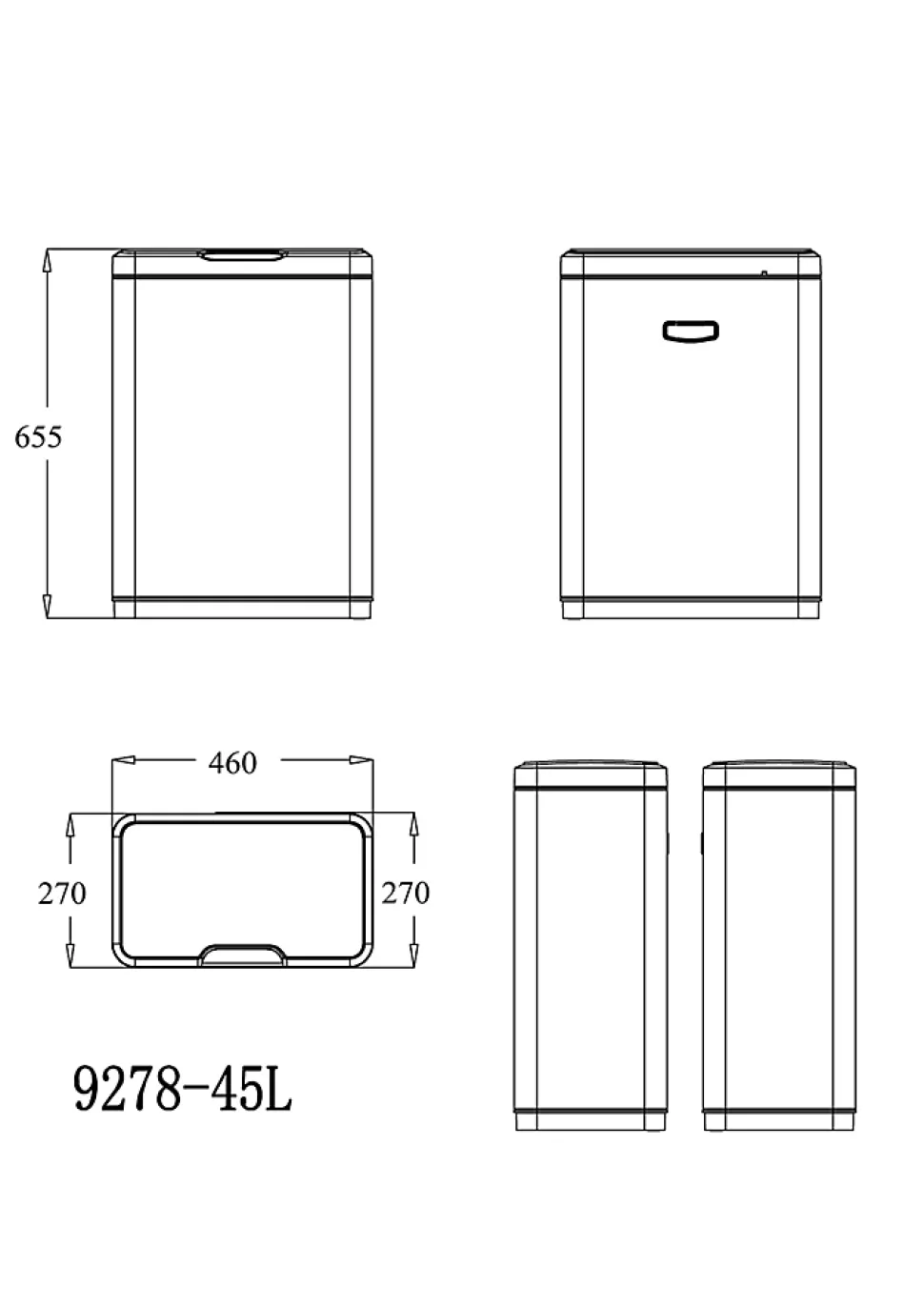 Poubelle à capteur Cooke & Lewis Drosera 45 L