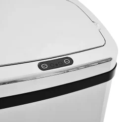 Poubelle à capteur de mouvement ouverture automatique 50L acier inox.