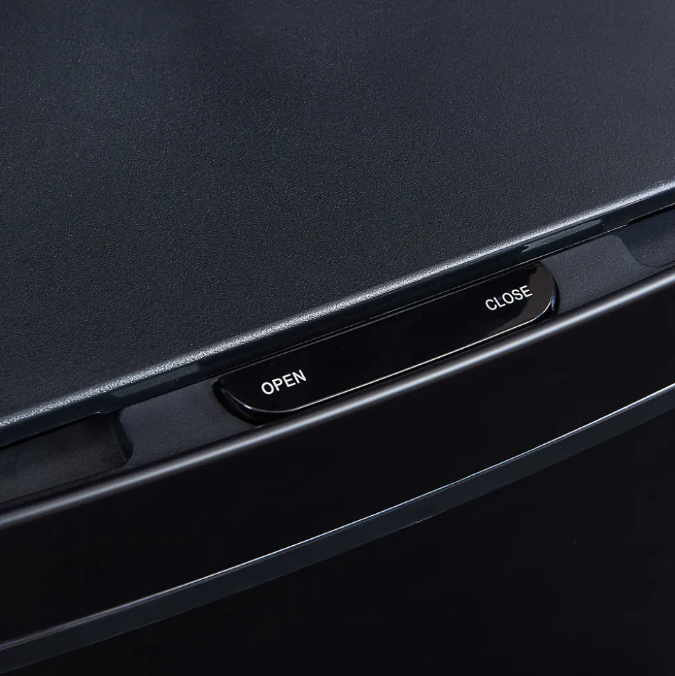 Poubelle à capteur Venna acier 72 L noir en.casa