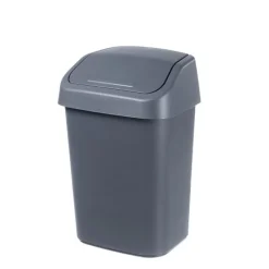 Poubelle à couvercle basculant style moderne 25 litres - Gris