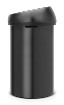 Poubelle à couvercle basculant Brabantia Touch Bin 60 L noir