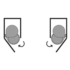 Poubelle à fixation sur porte conteneur de 13 litres