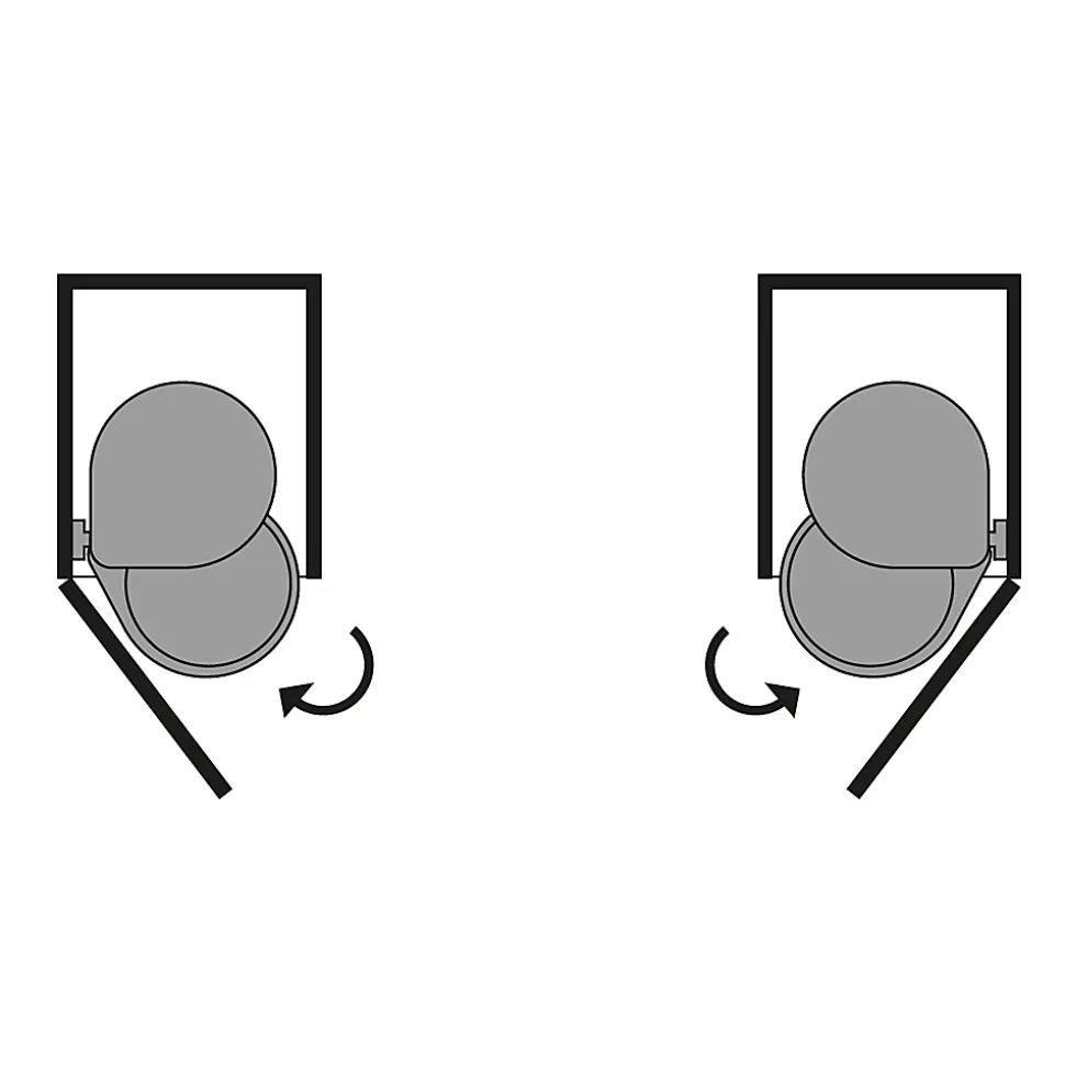 Poubelle à fixation sur porte conteneur de 13 litres