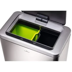 Poubelle à ouverture automatique 2 bacs No Touch 2 x 20 l