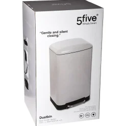 Poubelle à pédale Ariane 5Five blanche 30 L