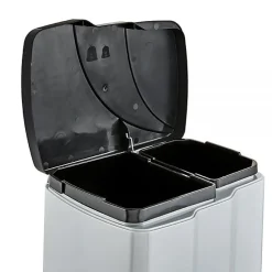 Poubelle à pédale avec 2 bacs 7 et 15 litres