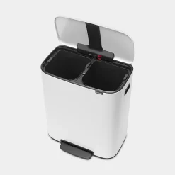 Poubelle à pédale Brabantia Bo Waste Bin 2 x 30 L blanc
