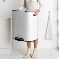 Poubelle à pédale Brabantia Bo Waste Bin 2 x 30 L blanc