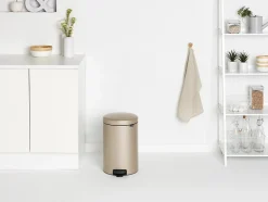 Poubelle à pédale coloris doré Brabantia NewIcon 20 L