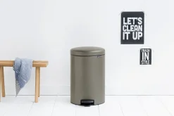 Poubelle à pédale coloris métal Brabantia NewIcon 20 L