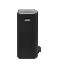 Poubelle à pédale en métal noir Brabantia BO 2 x 30 L