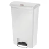 Poubelle à Pédale Frontale Large Blanche 50L Slim Jim Step-On - Rubbermaid