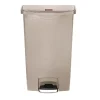 Poubelle à Pédale Frontale Slim Beige 68L - Rubbermaid