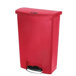Poubelle à pédale frontale rouge 90 litres - Rubbermaid