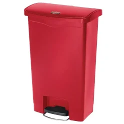 Poubelle à Pédale Frontale Slim Jim Rouge 50L - Rubbermaid