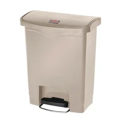Poubelle à Pédale Frontale Slim Jim Beige 30L - Rubbermaid