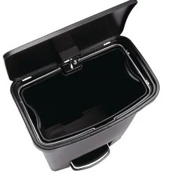 Poubelle à Pédale Frontale Noire 50L Slim - Rubbermaid
