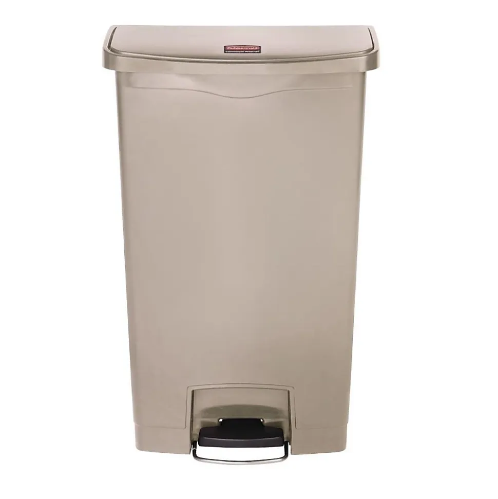 Poubelle à Pédale Frontale Slim Jim Beige 50L - Rubbermaid