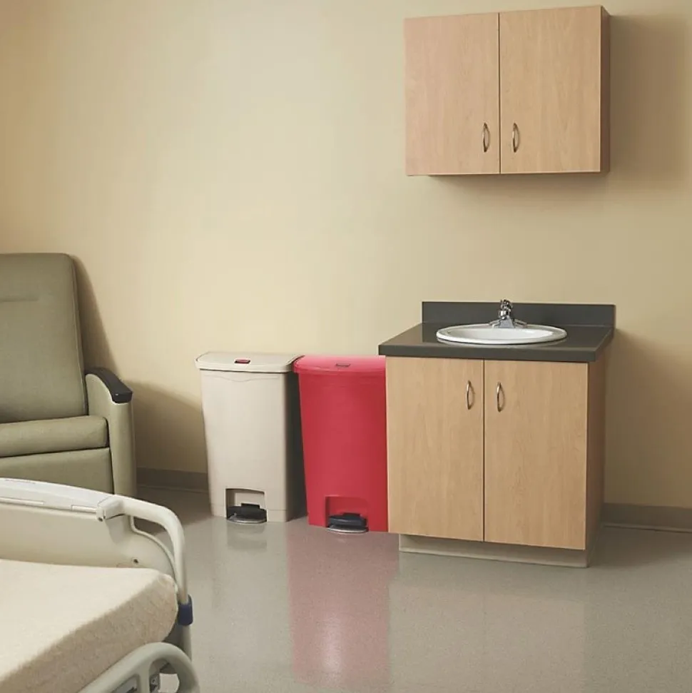 Poubelle à Pédale Frontale Slim Jim Beige 50L - Rubbermaid