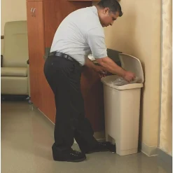 Poubelle à Pédale Frontale Slim Jim Beige 50L - Rubbermaid