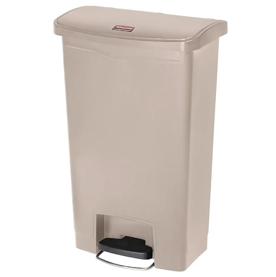 Poubelle à Pédale Frontale Slim Jim Beige 50L - Rubbermaid