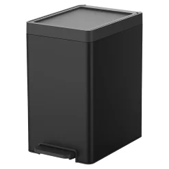 Poubelle à pédale GoodHome Kora noir 14 L