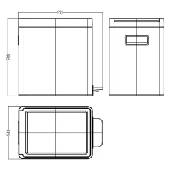 Poubelle à pédale GoodHome Kora noir 14 L