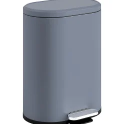 Poubelle à pédale 30L - poubelle de cuisine - poubelle ronde - métal gris