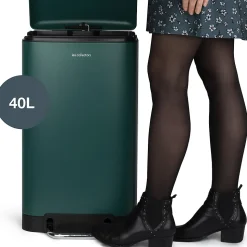 Poubelle à pédale 40L, duck green edition - 863