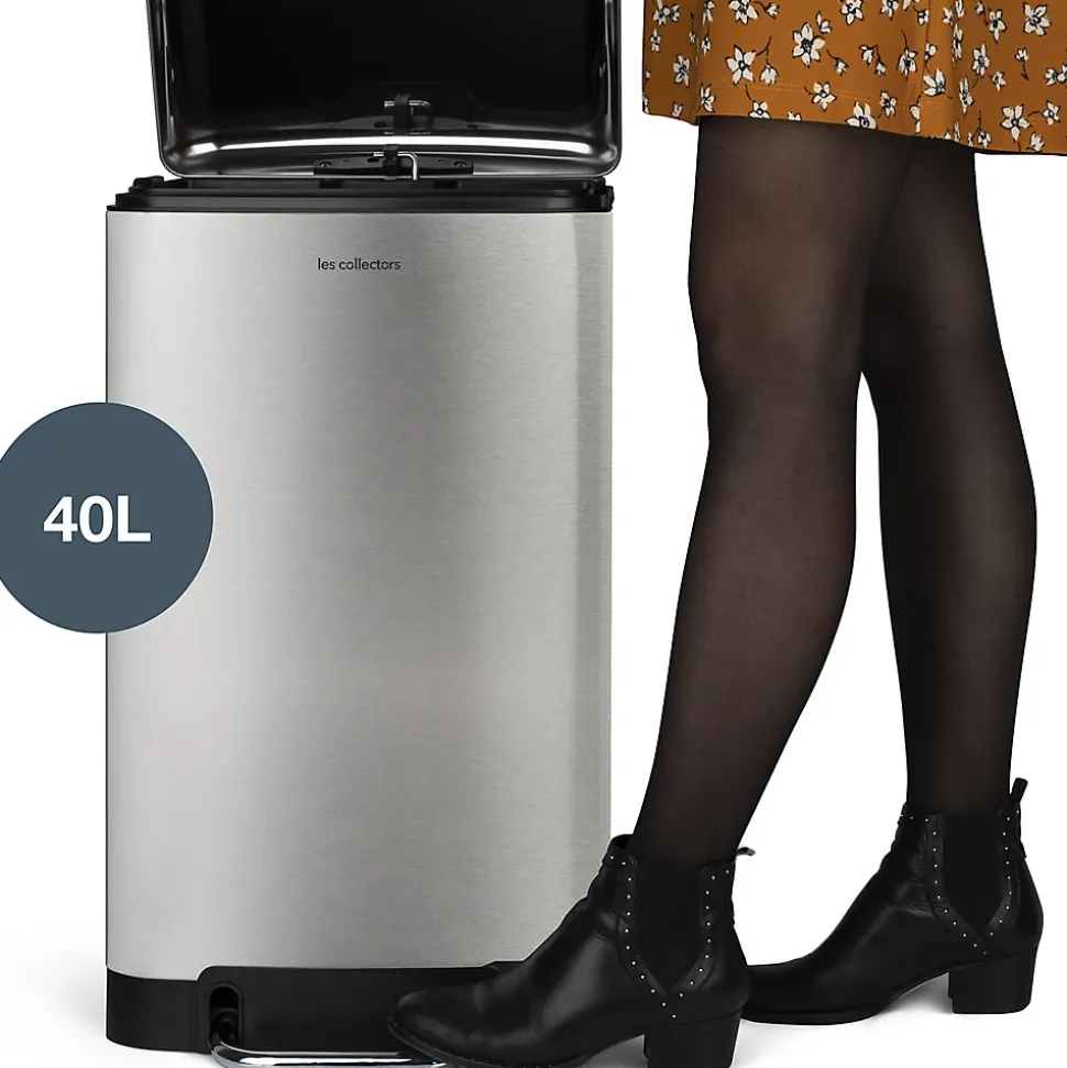 Poubelle à pédale 40L, inox edition - 875