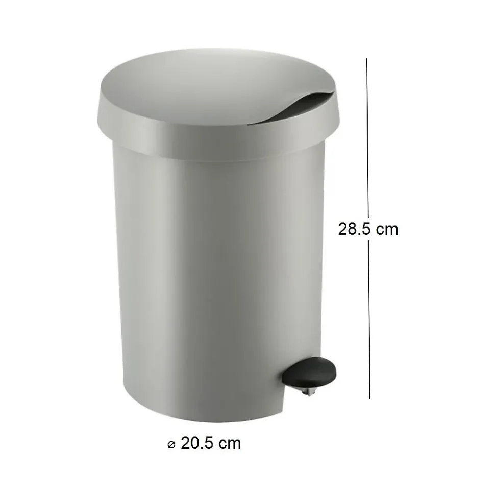 Poubelle à pédale 5L Zodiac - Type: Poubelle