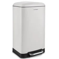 Poubelle à pédale 30L,hite edition - 728