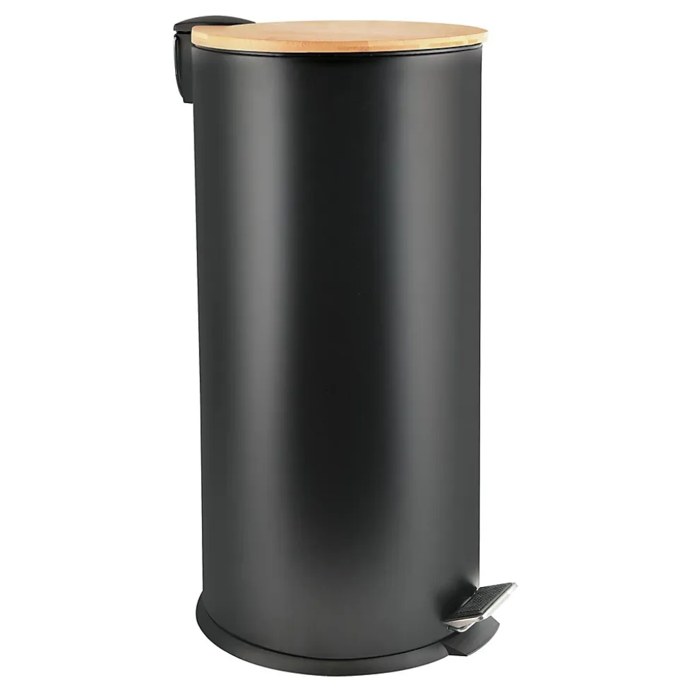 Poubelle Adonis noir matt 30L Spirella