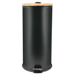 Poubelle Adonis noir matt 30L Spirella