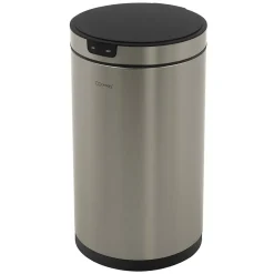 Poubelle automatique avec capteur ML-Design 30L argenté en inox avec anneau de maintien pour sac