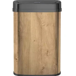 Poubelle automatique inox MAJESTIC bois 58L