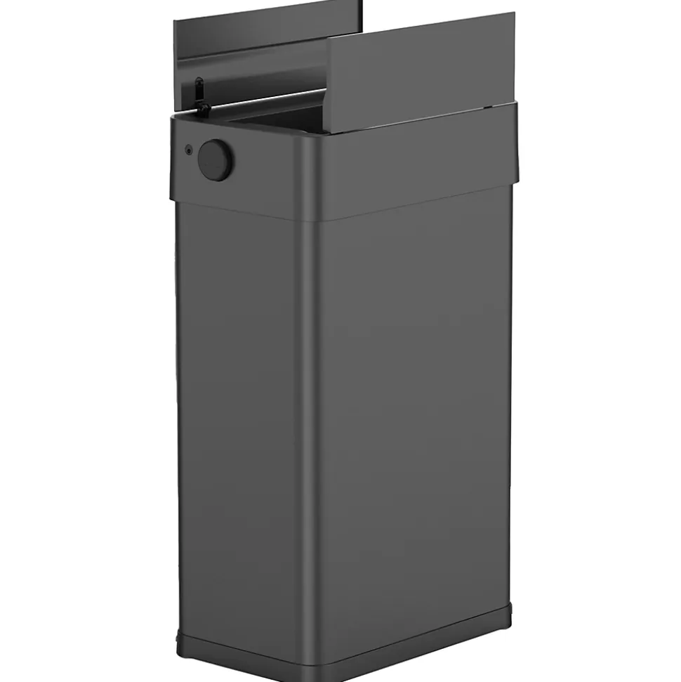 Poubelle automatique inox SILVERLAKE noir 70L