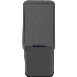 Poubelle automatique inox SILVERLAKE noir 70L