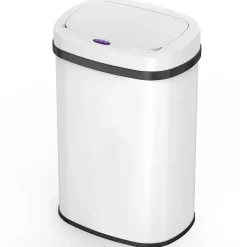 Poubelle automatique inox MAJESTIC blanc 58L