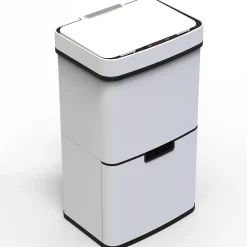 Poubelle automatique tri sélectif NARVIK blanc 75L