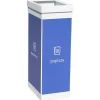 Poubelle bleue de tri pour collecte du papier 60 litres - Blanc