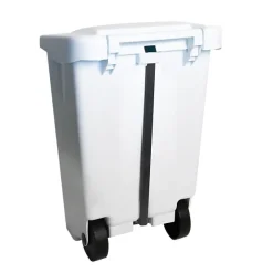 Poubelle éco à pédale 120 L - couvercle blanc